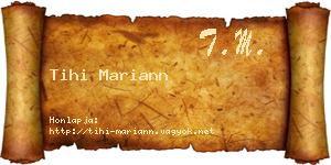 Tihi Mariann névjegykártya